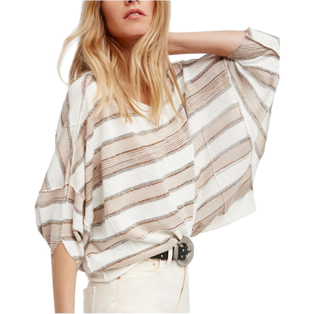 Free People Love Me Too Dolman Sweater Striped